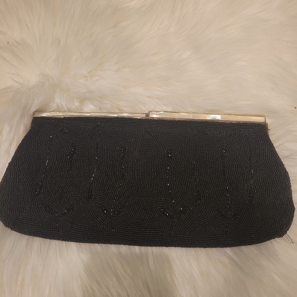 VINTAGE BAGS BY DEBBIE, MADE IN JAPAN SATIN LINED BEADED CLUTCH - Picture 1 of 7